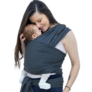 Baby Wrap Carrier Sling - Dark Grey - for Babies from Birth to 35 lbs or About 18 Months Baby Carrier