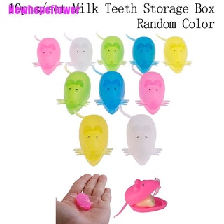 [[NFPH]] 10Pcs Mini Plastic Baby Milk Teeth Holder Organizer Box Save Tooth Storage Case