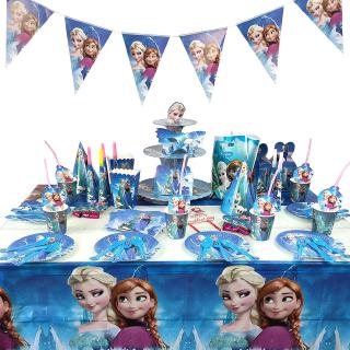 Cartoon Frozen Theme Cartoon Party Set Tableware Birthday Party Decoration For Children