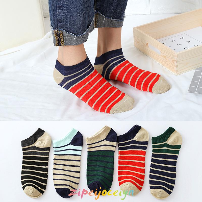 Pure Stripe Breathable Men Socks (2)