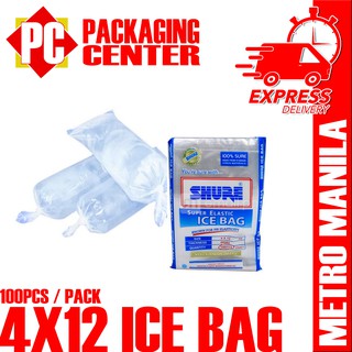 4x12 Ice Bag PE - 100pcs per pack (METRO MANILA SHIPPING CODE)