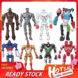 ♠▲♚DI 8Pcs Anime Real Steel Adam Raider LED Robot Action Figure Model Kids Toy Gift