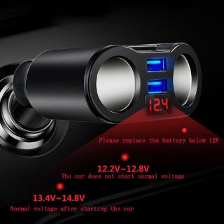 Ready Stocks 3 in 1 12V Car Dual USB Charger Car charger USB charging Auto parts (5)