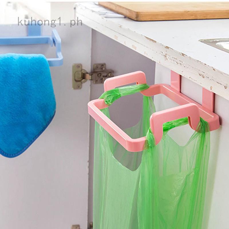 Portable Kitchen Hanging Trash Rubbish Bag Holder Garbage Rack Cupboard