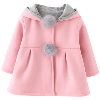 baby girls cute jacket autumn winter rabbit cotton coat (4)