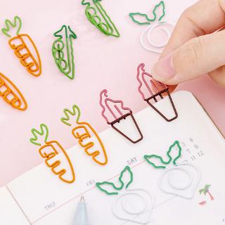 10 Pieces Mini Carrot Metal File Clip Simple Office Clip Cute Bookmark