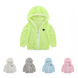 Baby Summer Striped Beach Breathable Sunscreen Jacket