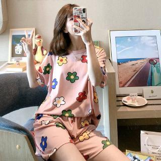 Summer Short Sleeve Satin Pajamas Korean Simple Fresh Nightdress