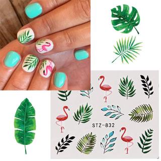 1Sheet Multi-style Water Applique, Coconut Tree, Summer Style Nail Tattoo Applique