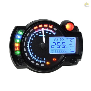 Universal Adjustable Color Backlight LCD Digital Motorcycle Speedometer Odometer Motor Bike Tachometer