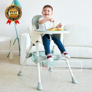 【Ready Stock】Portable Foldable Baby Feeding Chair Adjustable Baby Chair Seat High Chair For Children Dinner Table