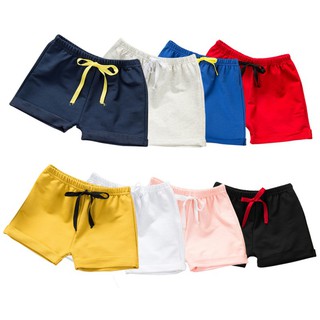 Baby Casual Cotton Linen Solid Color Shorts (4)