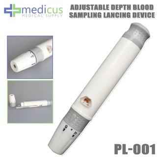 Medicus Lancet Pen Lancing Device Diabetics Depth Blood Sampling Test Pen 5 Adjustable