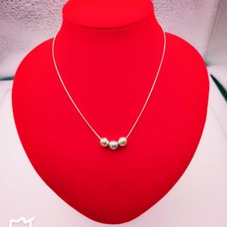 [Tyaa] Jewelry Xuping necklace with tri-color balls rose gold chain