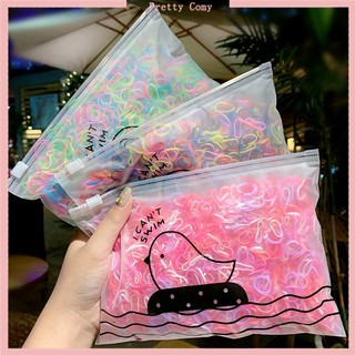 1000PCS/bag Women Disposable Rubber Bands,Colorful Small Elastic Hair Ties,Ponytail Holder Hairbands