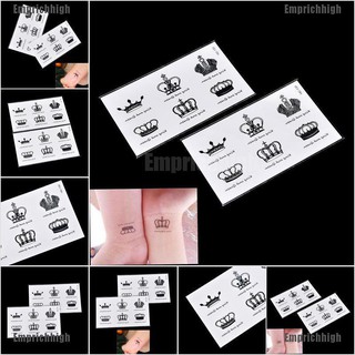 Emprichhigh New Fake Temporary Tattoo Sticker Disposable Crown Arm Body Waterproof Women Art