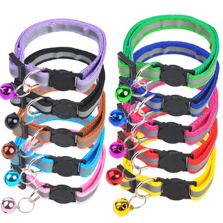 Colorful Cat Necklace Cat Collar With Bell Adjustable Buckle Collar Cat Pet Supplies Cat Small Dog A