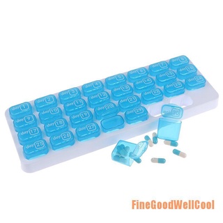 【SALE】 FGWL One Month Pill Organizer 31 Day Monthly Medication Pod Planner Box Travel Case FL