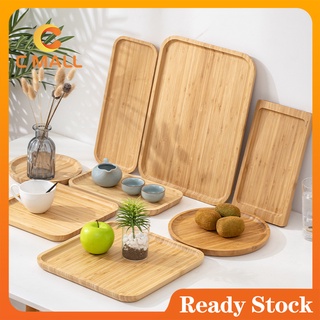 Wooden Tray Creative Pizza Bamboo Tea Tray Japanese Rectangular Household Water Cup Plate (1)