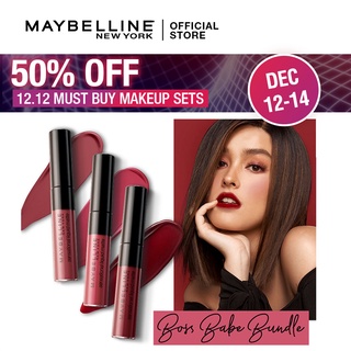 50% OFF 12.12 | Maybelline Sensational Liquid Matte Lip Tint Set