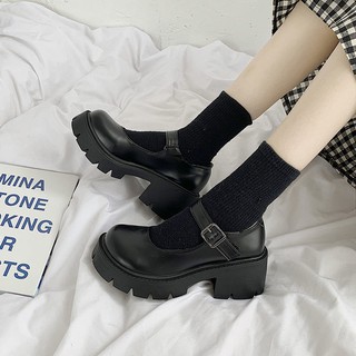 ★Specials★Small leather shoes female British style 2021 spring and autumn new Japanese jk uniform thick-soled high-heeled Lolita Mary Jane shoes [issued on March 3] (4)