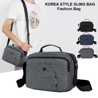 Men's Sling Bag Korea Style Messenger Bag Waterproof Multi Compartment Bags