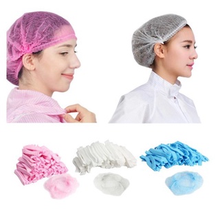 100pcs Surgical Cap Non Woven Disposable Hair Net Head Covers Net Bouffant Cap Shower cap
