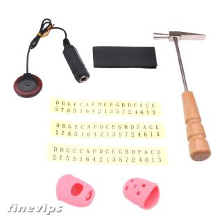 Kalimba Mbira Tuning Hammer+Fingertip Protectors+Note Sticker+Kalimba Pickup