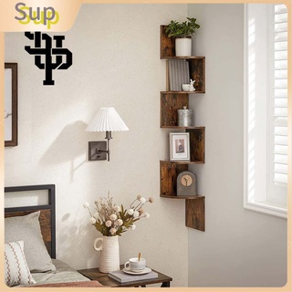 Corner Shelf 5 Tier Floating Shelves for Wall Easy-to-Assemble Wall Mount Corner Shelves for Bedroom