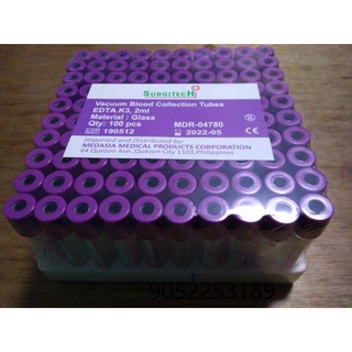 Vacutainer EDTA / Purple top tubes (2ml, 3ml, 5ml)
