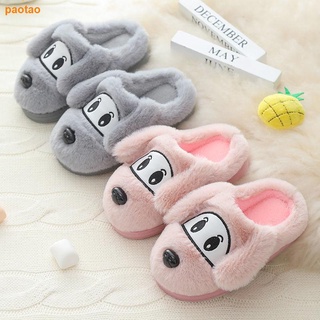 Children s cotton slippers in winter new thick warm and non-slip girls slippers cute cartoon home boys cotton slippers (6)