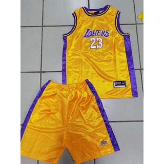 【Ready Stock】☈▩YMS Kids basketball terno Jersey drift FOR BOYS LAKERS (1)