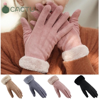 CACTU New Fashion Women Gloves Autumn Winter Thick Plush/Multicolor