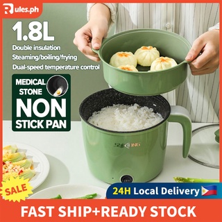 1.8L Multifunctional Electric Cooker Non-Stick Electric Steamer Rice Cooker Frying Pan Cooking Pot