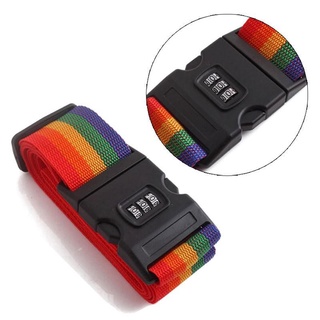 New products❈✤❈Rainbow Luggage Buckle Belt Lock Suitcase Strap Secure Lock