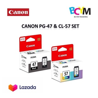 ✜▪Canon 47/57 PG-47 & CL-57 Black and Tricolor Original Ink Cartridge Combo Set