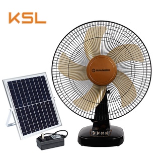 KSL 16 inches table fan home Solar Electric Fan Solar fan with solar panel rechargeable Desk fans