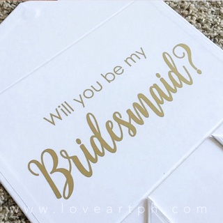 Bridesmaid Proposal Decal sticker ONLY for gift box | will you be my maid of honor | bridesmaid