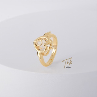 TBK Magical Girl Mahou Shoujo Sailor Moon Yukiyo 18k Gold Cubic Zirconia Ring Accessories For Women 275r