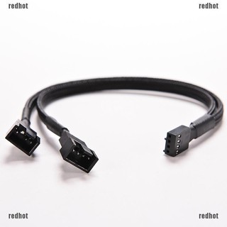Redhot NEW 4Pin PWM To Dual PWM Computer Case Fan Sleeved Y-Splitter Cable