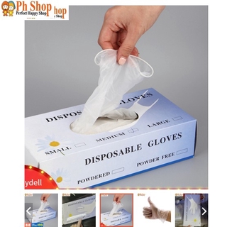 FDA Disposable Vinyl Gloves PVC Non Sterile, Powder Latex Medical Examination cod A-162 [50pcs/1box}