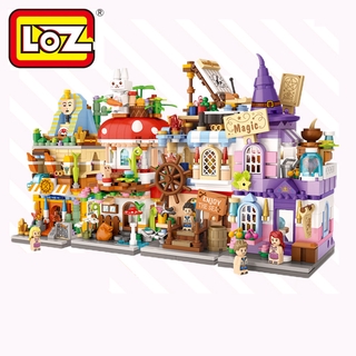LOZ street view small particle building block smart magic house Mini Street View puzzle toy 1649-1654