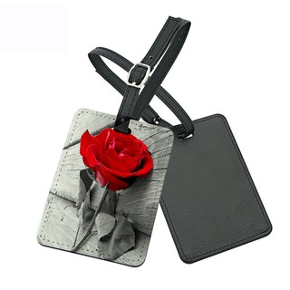 【Boutique】sublimation blank leather Luggage tag heart transfer printing custom Luggage tags consumab