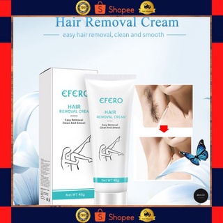 【Ready Stock】❏Efero Painless Hair Removal Cream Armpit Arms Legs Easy Removing 40g (4)