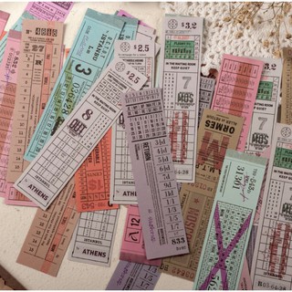 Vintage Bus/Train Tickets Paper Pads Moking Travel Retro Series (8)