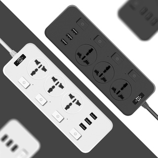 ✳❁❉Power Strip With USB Ports Surge Protector Universal Socket Board For Home Office Travel Use With