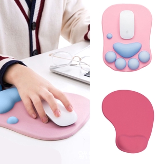 3D Cute Mouse Pad Soft Cat Paw Mouse Pads Wrist Rest Support Comfort Silicon Memory Foam Gaming