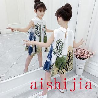 Ready stock aishijia Size：80-160 Children's Little Girl Super Foreign Princess SkirtASleeveless Skirt, No Shrinkage, No Pilling (2)