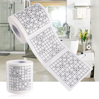 2019 New 1 Roll 2 Ply Number Sudoku Printed WC Bath Funny Toilet Paper Tissue Bathroom Supplies Jag
