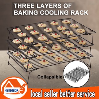 【In Stock】3 Layers Cake Cooling Rack Cool Air Rack Cooling Grids Tool Drying Stand Baking Tools (1)